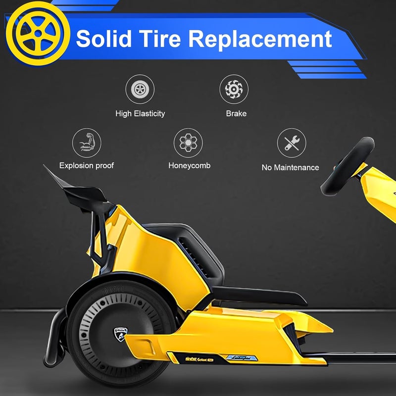 TSKER 2PCS 10-2.75 Original Solid Tires for Segway Ninebot S Max, Quick Release Drift Tires for Ninebot Gokart Pro/Pro 2, Rear Tire for Ninebot Gokart (with Ninebot S Max) and Ninebot Gokart Lamborghini - Image 3